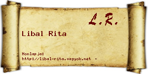 Libal Rita névjegykártya