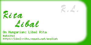 rita libal business card